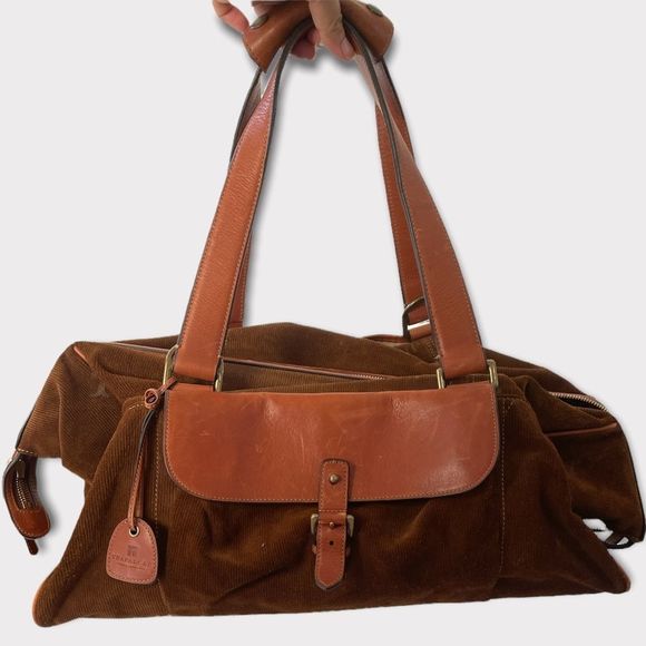 Trafalgar Other - TRAFALGAR leather and corduroy luggage bag